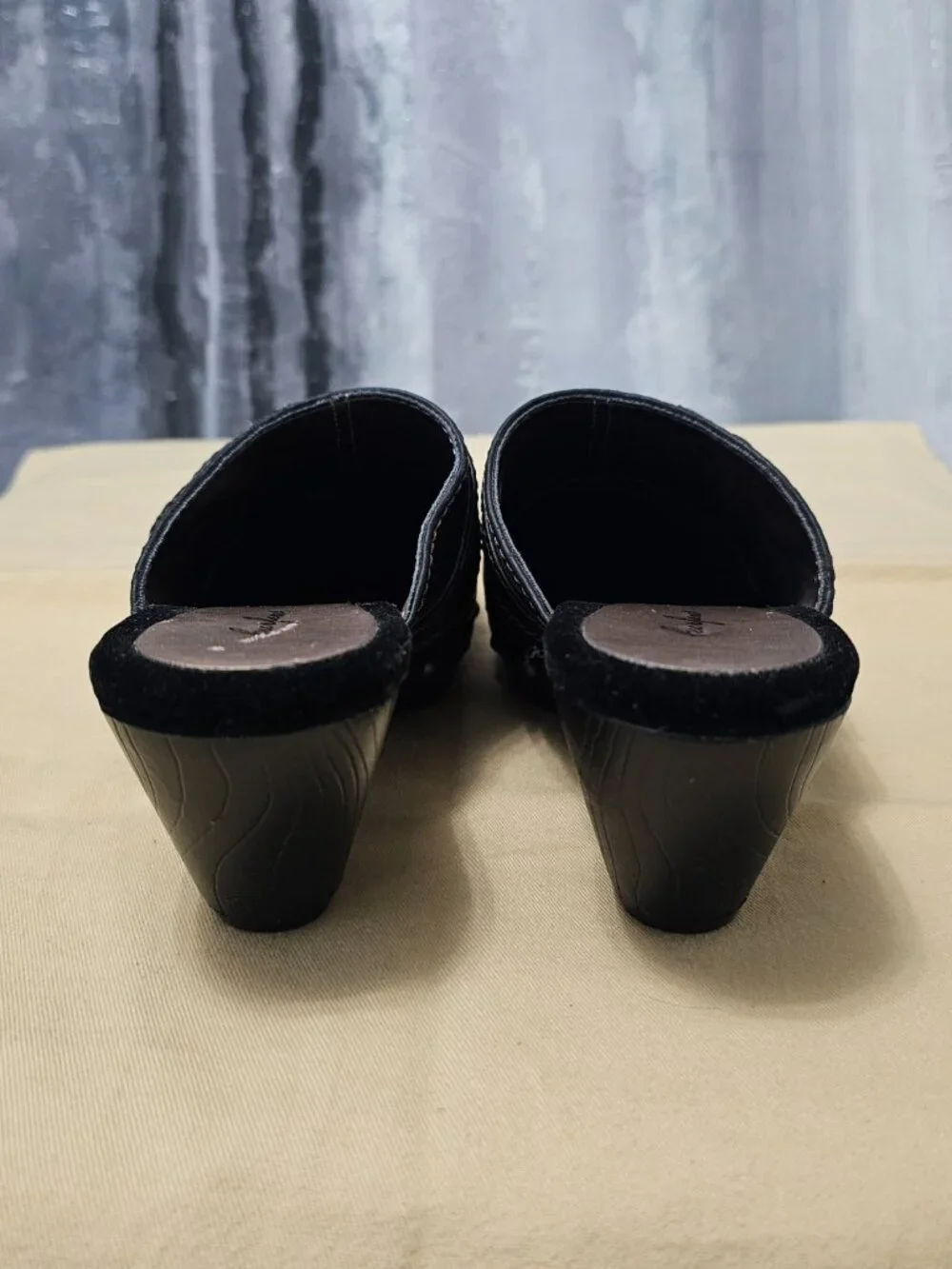 Curfew Black Studded Buckle Clogs Y2K Boho Mule Heels Women's – Size 6 - Picture 5 of 8